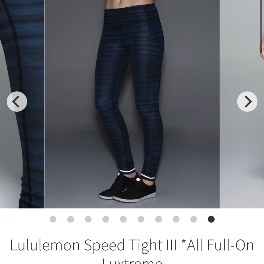 COPY - Lululemon Speed Tight III *All Full-On Luxtreme Good Vibes Deep Navy Bla…